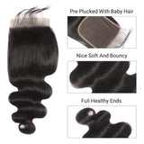 5x5 Brazilian body wave lace closure