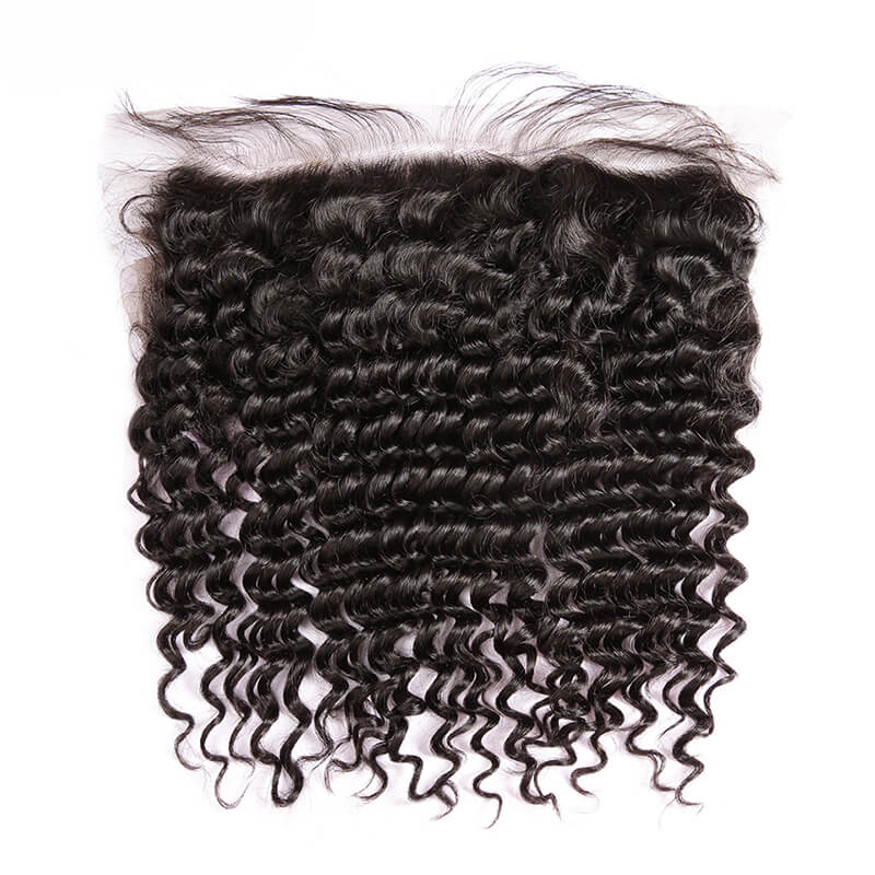 13x4 Brazilian curly lace frontal